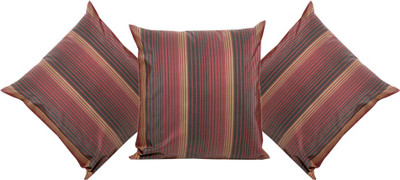 

Maba Striped Cushions Cover(Pack of 3, 43 cm*43 cm, Red)