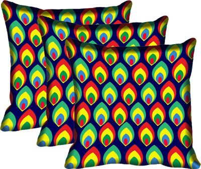

IndiWeaves Printed Cushions Cover(Pack of 3, 40 cm*40 cm, Multicolor)