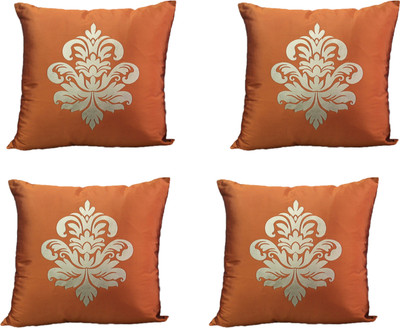 

Homewards Damask Cushions Cover(Pack of 4, 40 cm*40 cm, Orange)