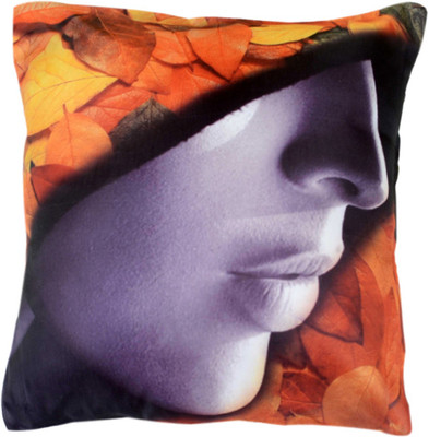 69% OFF on meSleep Printed Cushions Cover(Pack of 2, 40.64 cm*40.64 cm, Purple, Orange)