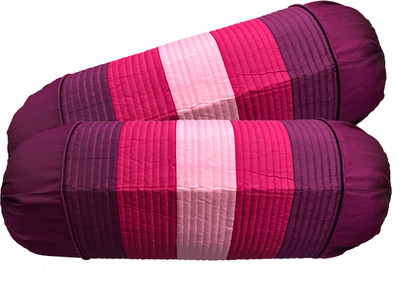 

HOME SHINE Striped Cushions Cover(Pack of 2, 77.5 cm*40 cm, Multicolor)