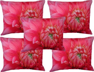 

HOME SHINE Printed Cushions Cover(Pack of 5, 40 cm*40 cm, Pink)