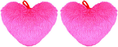 

Bs Spy Heart Shaped Cushion Pillow Pack Of 2 - 11 inch(Pink)