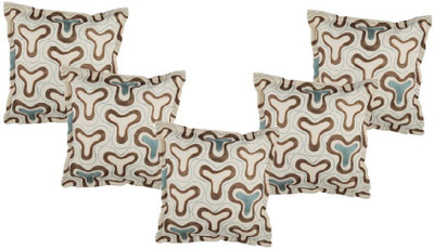 

Nikunj Embroidered Cushions Cover(Pack of 5, 40 cm, Beige, Blue)