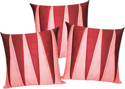 23% OFF on ZIKRAK EXIM Checkered Cushions Cover(Pack of 3, 40 cm*40 cm, Maroon, Pink)