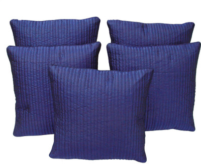 

HOME SHINE Striped Cushions Cover(Pack of 5, 40 cm*40 cm, Blue)