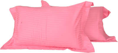 

Luxurious Home Striped Pillows Cover(Pack of 2, 45 cm*70 cm, Pink)