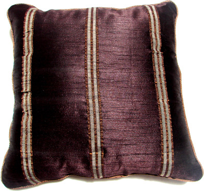 

Homeblendz Striped Cushions Cover(40 cm*40 cm, Brown)