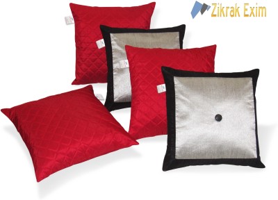 ZIKRAK EXIM Self Design Cushions Cover(Pack of 5, 40 cm*40 cm, Multicolor)