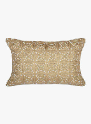 

SOLAJ Embroidered Cushions & Pillows Cover(41 cm*41 cm, Gold)