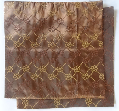 

Decorika Embroidered Cushions Cover(Pack of 2, 40 cm*40 cm, Brown)
