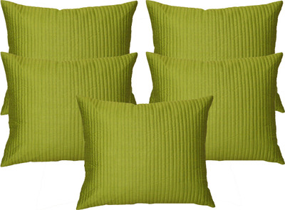 

HOME SHINE Striped Cushions Cover(Pack of 5, 40 cm*40 cm, Light Green)