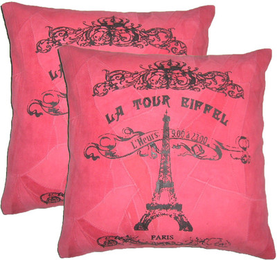 

ChicAntique Printed Cushions Cover(Pack of 2, 40 cm*40 cm, Red)