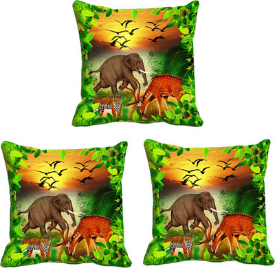 

IndiWeaves Printed Cushions Cover(Pack of 3, 16 cm*16 cm, Blue)