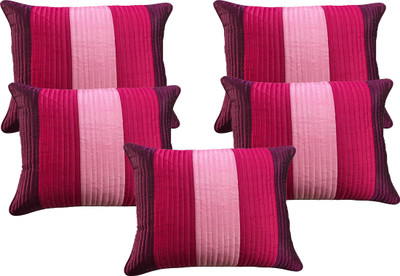 

HOME SHINE Striped Cushions Cover(Pack of 5, 30 cm*30 cm, Multicolor)