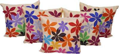 

Shine Villa Floral Cushions Cover(Pack of 5, 40 cm*40 cm, Multicolor)