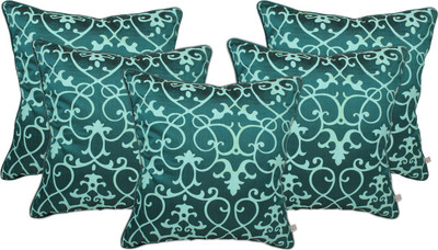 Zubix Abstract Cushions Cover(Pack of 5, 40 cm*40 cm, Blue)