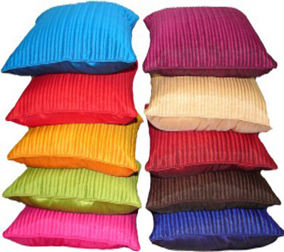 

Nikunj Striped Cushions Cover(Pack of 10, 40 cm*40 cm, Multicolor)