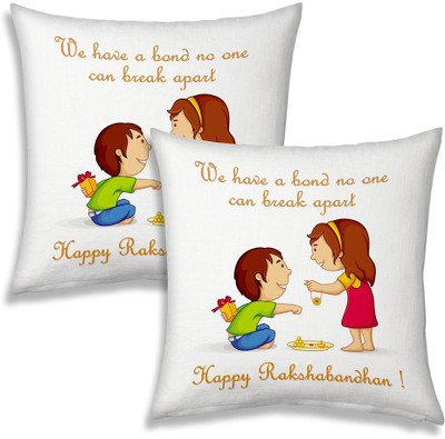 

Kaarigar Cartoon Cushions Cover(Pack of 2, 30.48 cm*30.48 cm, White)