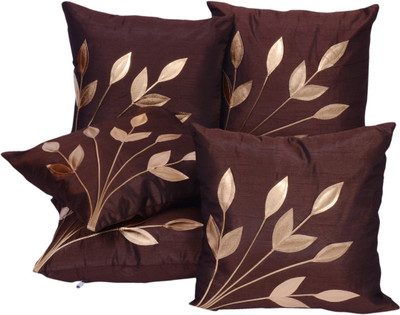 

Shine Villa Floral Cushions Cover(Pack of 5, 40 cm*40 cm, Brown)