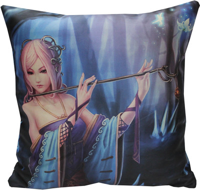 

Adishma Printed Cushions Cover(40 cm*40 cm, Blue, Black), Black;blue
