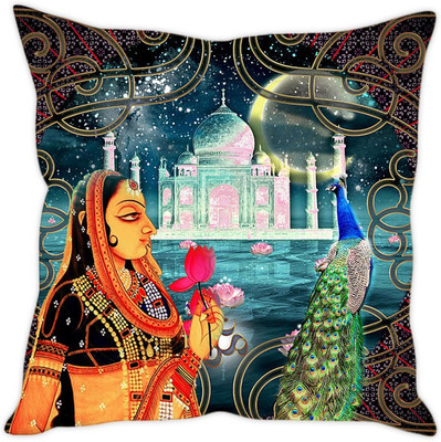 

Sleep Nature's Abstract Cushions Cover(40.64 cm*40.64 cm, Multicolor)
