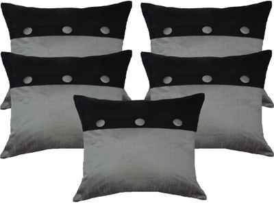 

HOME SHINE Abstract Cushions Cover(Pack of 5, 30.48 cm*30.48 cm, Silver)