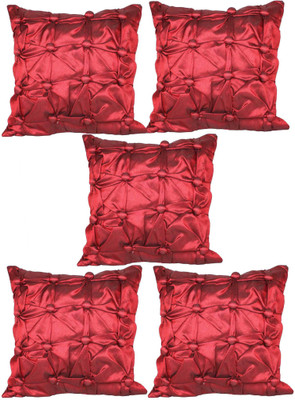 

Mysha Geometric Cushions Cover(Pack of 5, 41 cm*41 cm, Red)