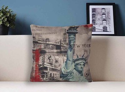 

Painting Mantra Abstract Cushions Cover(40 cm*40 cm, Multicolor)