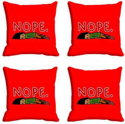 65% OFF on meSleep Abstract Cushions Cover(Pack of 4, 40.64 cm*40.64 cm, Multicolor)