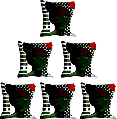 

IndiWeaves Printed Cushions Cover(Pack of 6, 40 cm*40 cm, Multicolor)