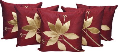 

Shine Villa Floral Cushions Cover(Pack of 5, 40 cm*40 cm, Maroon)