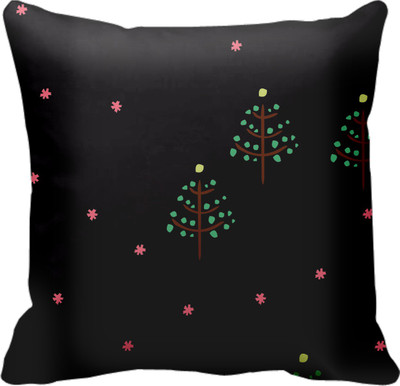 SajawatHomes Printed Cushions Cover(Black)