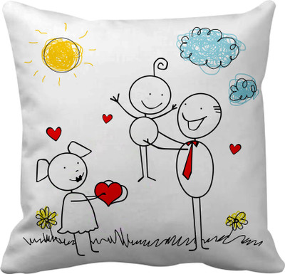 

Tied Ribbons Printed Cushions Cover(30 cm*30 cm, Multicolor)