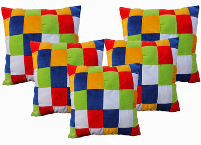 15% OFF on Dekor World Checkered Cushions Cover(Pack of 5, 30 cm*30 cm, Multicolor)