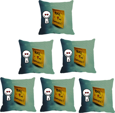 

IndiWeaves Printed Cushions Cover(Pack of 6, 30 cm*30 cm, Multicolor)