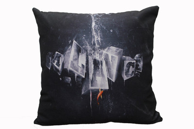 

Adishma Text Print Cushions Cover(40 cm*40 cm, Black, White)