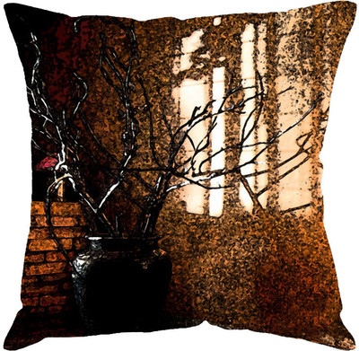 Fabulloso Abstract Cushions Cover(31 cm*31 cm, Brown)