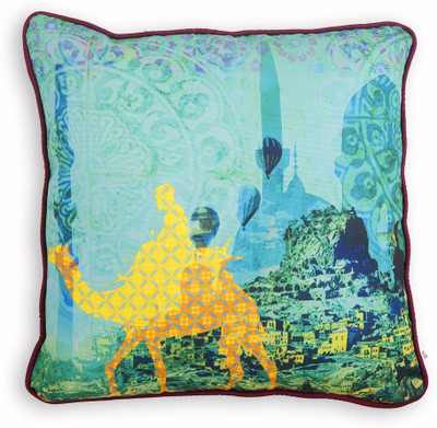 

Skipper Printed Cushions Cover(40 cm, Blue)