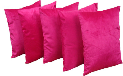 

HOME SHINE Striped Cushions Cover(Pack of 5, 40 cm*40 cm, Pink)