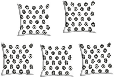 

IndiWeaves Printed Cushions Cover(Pack of 5, 40 cm*40 cm, White, Black), Black;white