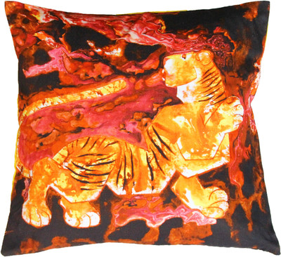 

Indian Colours Animal Cushions Cover(41 cm*41 cm, Maroon, Yellow)