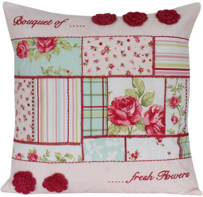 

Sanaa Floral Cushions Cover(40 cm*40 cm, Multicolor)