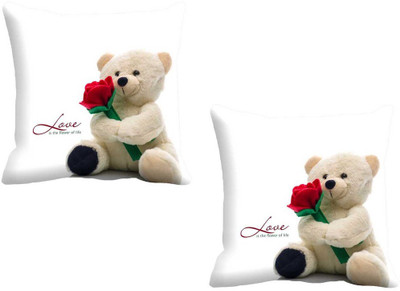 

IndiWeaves Printed Cushions Cover(Pack of 2, 30 cm*30 cm, White)