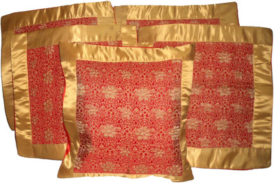 

Design Willa Floral Cushions Cover(Pack of 5, 41 cm*41 cm, Red)