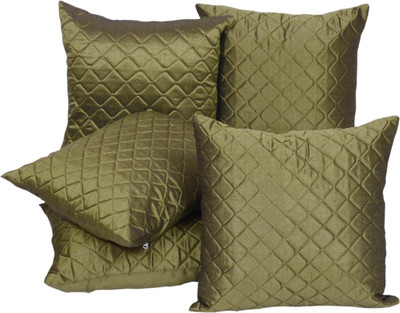 

Fazar Creations Checkered Cushions Cover(Pack of 5, 40 cm*40 cm, Green)