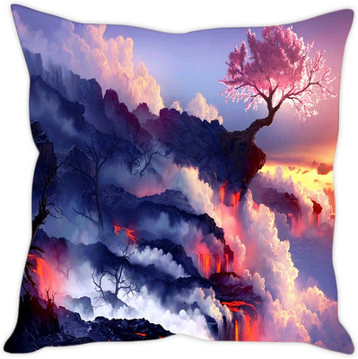 

Sleep Nature's Abstract Cushions Cover(40.64 cm*40.64 cm, Multicolor)