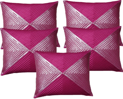 

HOME SHINE Geometric Cushions Cover(Pack of 5, 30 cm*30 cm, Pink)