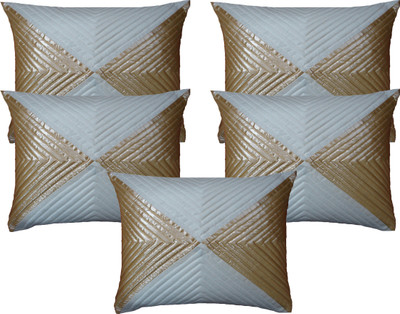 

HOME SHINE Geometric Cushions Cover(Pack of 5, 30 cm*30 cm, White)