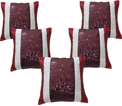 

Adishma Abstract Cushions Cover(Pack of 5, 40 cm*40 cm, Maroon, Red, White)